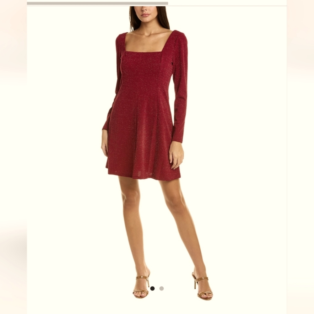 BCBG Generation Cranberry Sparkle Holiday dress in M